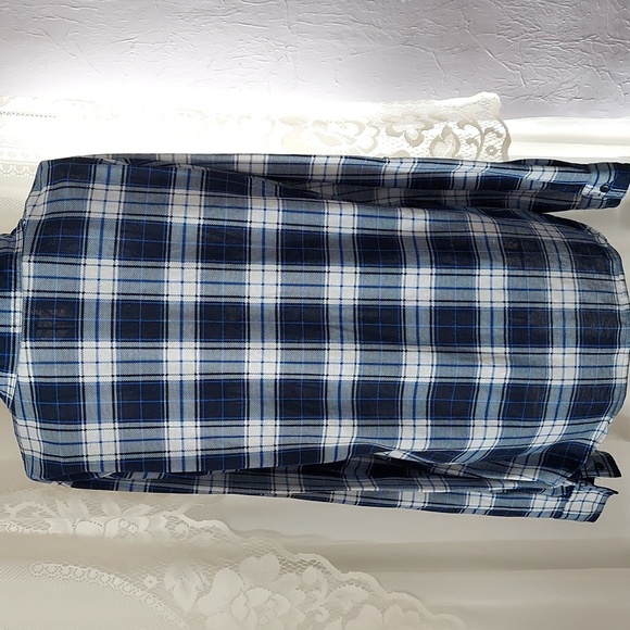 LE3NO Blue Plaid Comfy Shirt - Picture 4 of 4